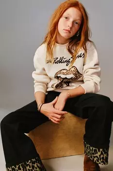 Rolling stones толстовка ZARA, экрю