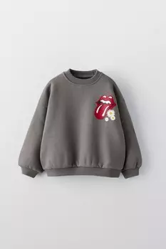 Rolling stones толстовка ZARA, антрацитово-серый