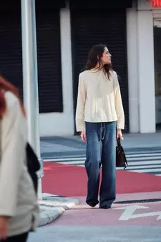 Романтическая гипюровая блузка ZARA, экрю