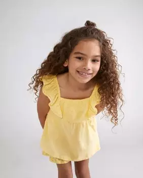 Романтическая майка для девочек El Corte Ingls, желтый