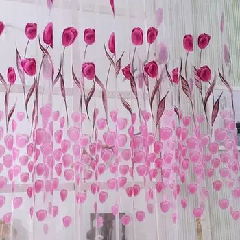 Романтическая оконная занавеска с офсетным принтом в виде сердца, прозрачная драпировка — украшение спальни-перегородки — разноцветное, размеры: 100 x 270 см Stuttg