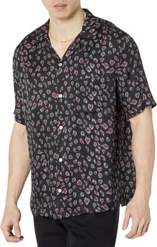 Романтическая рубашка с коротким рукавом AllSaints, черный