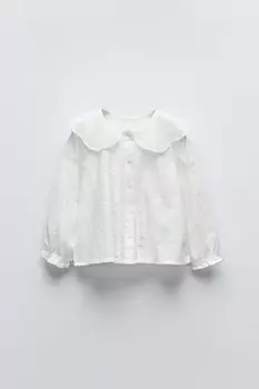 Романтическая рубашка ZARA, белый