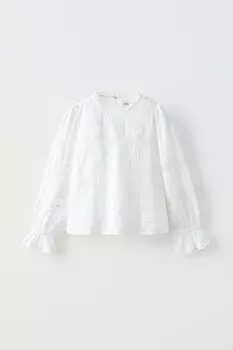 Романтическая рубашка ZARA, белый
