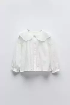 Романтическая рубашка ZARA, белый