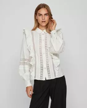 Романтическая женская рубашка Vila, белый