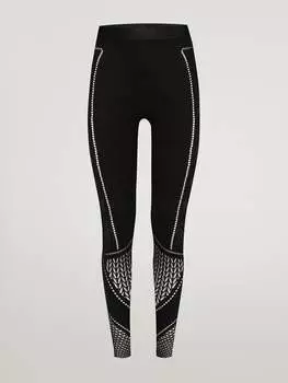 Романтические сетчатые леггинсы Wolford, черный
