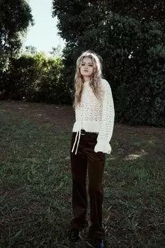 Романтический ажурный вязаный свитер ZARA, экрю
