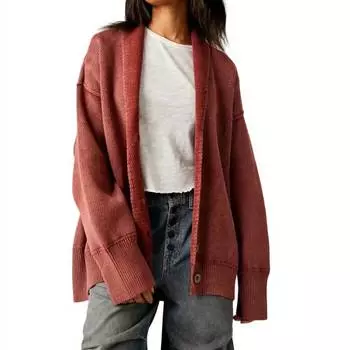 Ромашковый кардиган в оттенке Washed Russet Acorn Free People