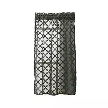 Ромбовидный дизайн, оконная занавеска, марлевая пелерина для гостиной, спальни, украшение для домашнего балкона, темно-серый Размеры: 74 x 61 см Stuttg