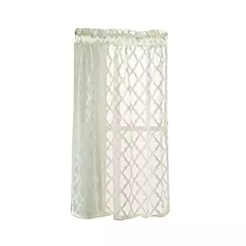 Ромбовидный дизайн, оконная занавеска, марлевая пелерина для гостиной, спальни, украшение для домашнего балкона, темно-серый Размеры: 137 x 61 см Stuttg, мультиколор