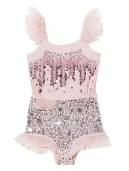 Ромпер Abstract с пайетками Tutu Du Monde, розовый