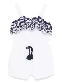 Ромпер с цветочной вышивкой Patachou, белый