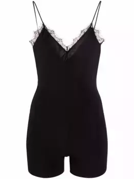 Ромпер с кружевом из коллаборации с Lia Aram Alchemy, черный