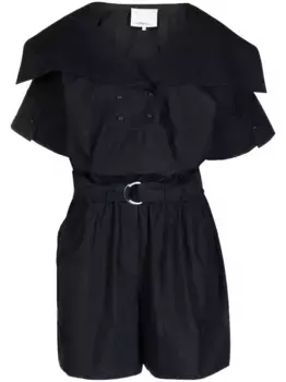 Ромпер с широким воротником 3.1 Phillip Lim, черный