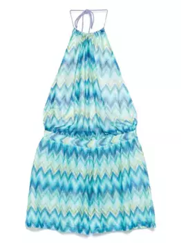 Ромпер с узором зигзаг Missoni, синий