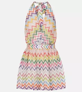 Ромпер с зигзагообразным ламе Missoni, Multicolor w/White Base