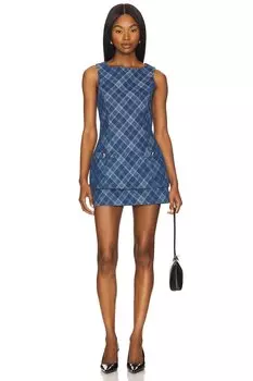 Ромпер-скорт Maven от Amanda Uprichard, argyle denim