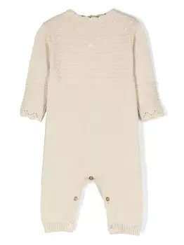 Ромпер в технике кроше Patachou, нейтральный цвет