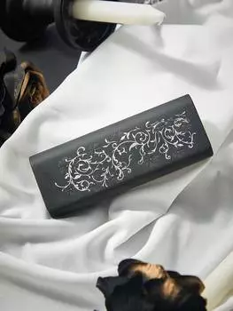 ROMWE Goth 1шт футляр для очков с цветочным узором, черный