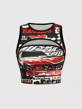 ROMWE Street Life женская облегающая майка в гоночную полоску в стиле пэчворк с вырезами, черный цвет