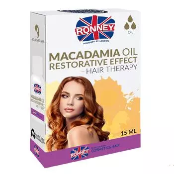 Ronney Macadamia Oil Restorative Effect Hair Therapy укрепляющее масло для сухих и ослабленных волос 15мл