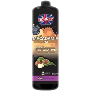 Ronney Macadamia Oil укрепляющий шампунь для сухих и ослабленных волос, 1000 мл