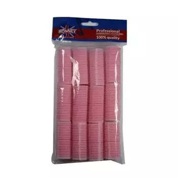 RONNEY Professional Губка на липучке 010- Ролики - Губка на липучке 24/63 мм РОЗОВЫЙ RA 00010 НОВИНКА