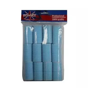 RONNEY Professional Губка на липучке 011- Ролики - Губка на липучке 28/63 мм СИНИЙ RA 00011 НОВИНКА
