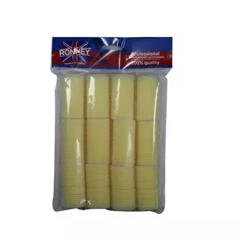 RONNEY Professional Губка на липучке 012- Ролики - Губка на липучке 32/63 мм ЖЕЛТЫЙ RA 00012 НОВИНКА