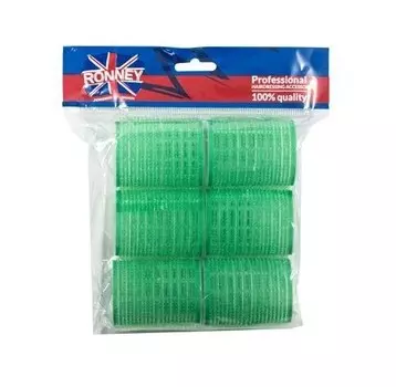 RONNEY Professional Velcro Rollers 008 - Ролики на липучке 48/63 мм ЗЕЛЕНЫЕ RA 00008 НОВИНКА