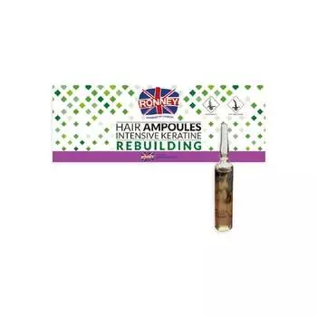 Ронни, ампулы с кератином, восстановление для сухих и поврежденных волос, предотвращает вьющиеся волосы, 12 шт., Ronney