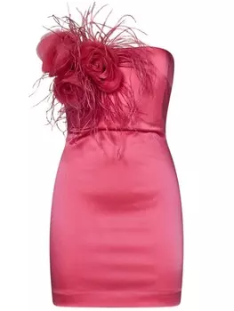 ROOM76 мини-платье с цветочной аппликацией, розовый