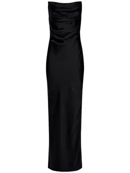 ROOM76 платье макси с драпировкой, черный