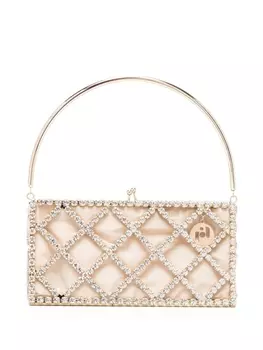 Rosantica мини-сумка, украшенная кристаллами, серебристый