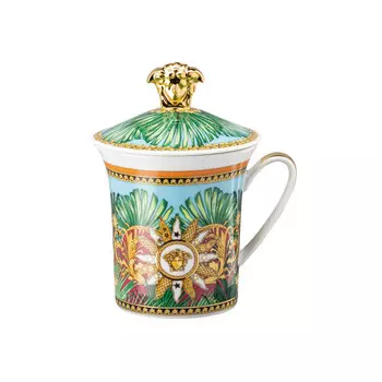 Rosenthal Versace 30 Years Mug Collection - Кружка Jungle Animalier с крышкой 0,35 л Rosenthal meets Versace, разноцветный/золотой
