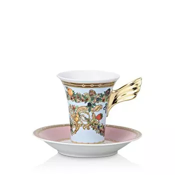 Rosenthal Versace Butterfly Garden Кофейная чашка и блюдце, розовый