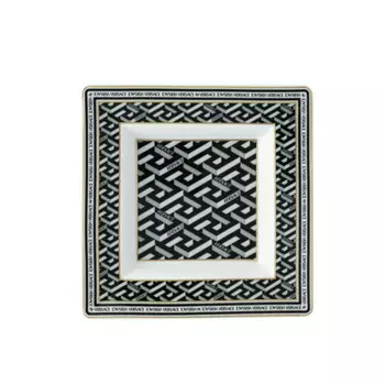 Rosenthal Versace La Greca Signature Черная миска 14 см Rosenthal meets Versace, белый/золотой/черный