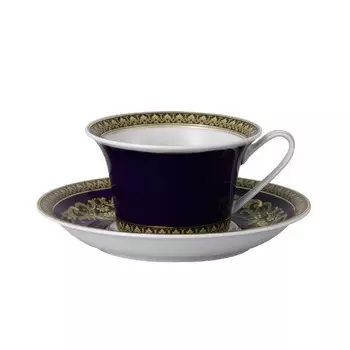 Rosenthal Versace Medusa синяя чашка для чая, 2 предм 0,22 л Rosenthal meets Versace, белый/синий/золотой