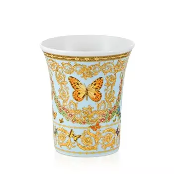Rosenthal встречает Versace "Butterfly Garden" 7-дюймовую вазу, желтый
