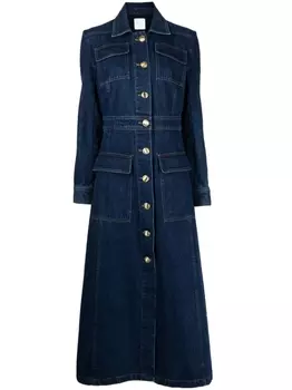 Rosetta Getty длинное джинсовое пальто, синий