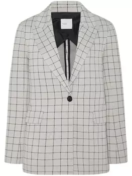 Rosetta Getty клетчатый блейзер с заостренными лацканами, нейтральный цвет