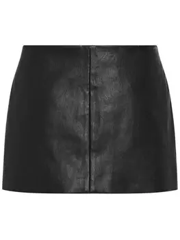 Rosetta Getty кожаная короткая юбка, черный