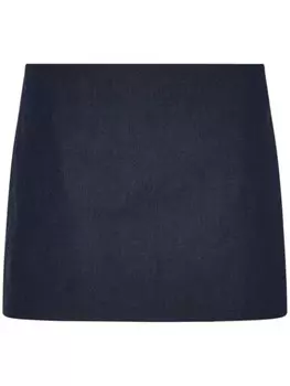 Rosetta Getty мини-юбка из твила, синий