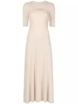 Rosetta Getty платье-футболка с вырезом, нейтральный цвет