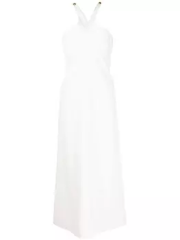 Rosetta Getty платье макси с вырезом халтер, белый
