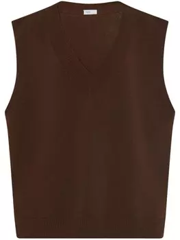 Rosetta Getty свитер-жилет большого размера, коричневый