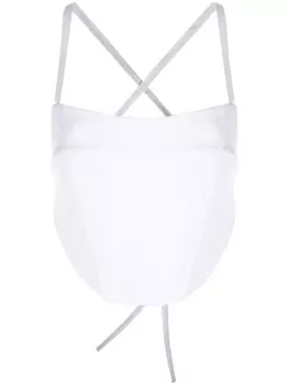 Rosetta Getty топ с открытой спиной, белый