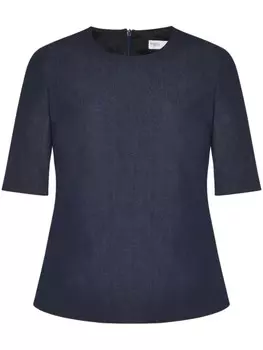 Rosetta Getty твиловая футболка с круглым вырезом, синий