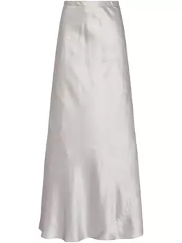 Rosetta Getty юбка атласная, серебристый